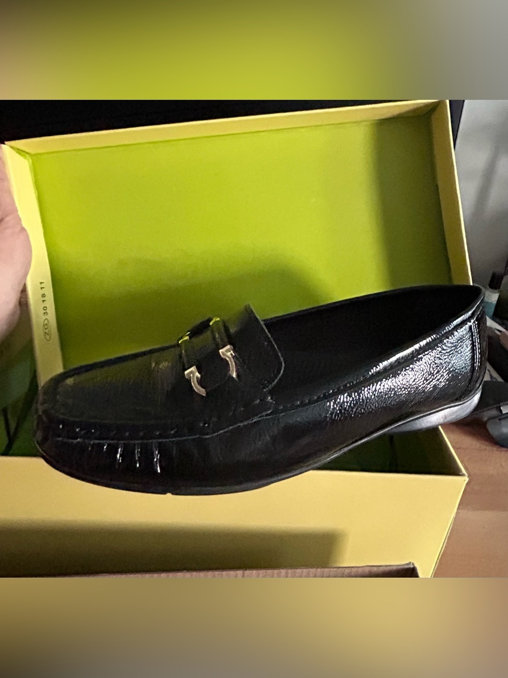Black Patent Leather Slip-On Loafers